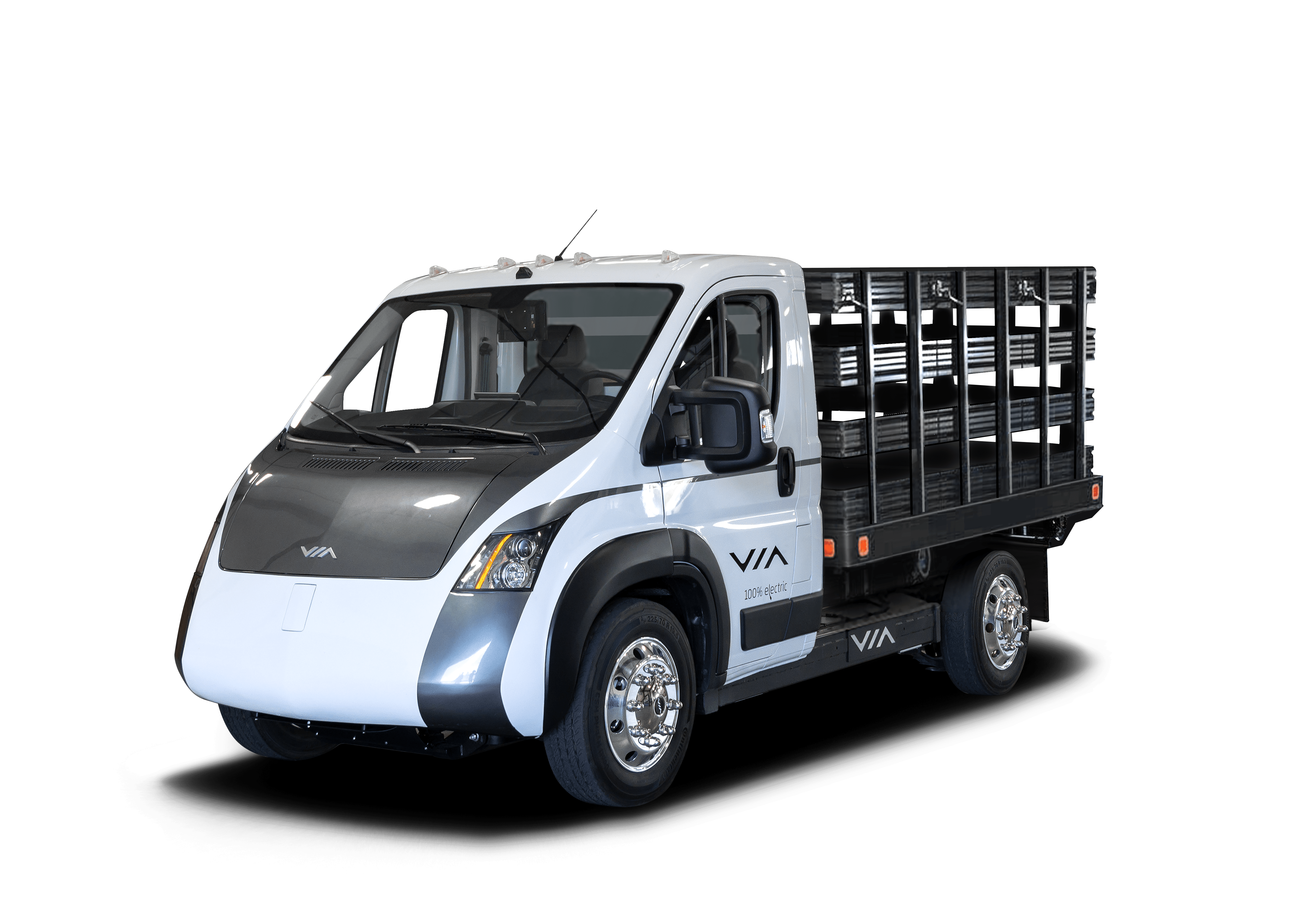 100% Commercial Motors - Electric Truck Platform VIA Chassis